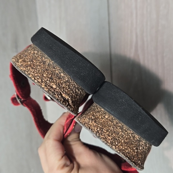 Mephisto Women's Red Leather Strappy Platform  Sandals Shoes Sz 38/8 - Picture 7 of 13